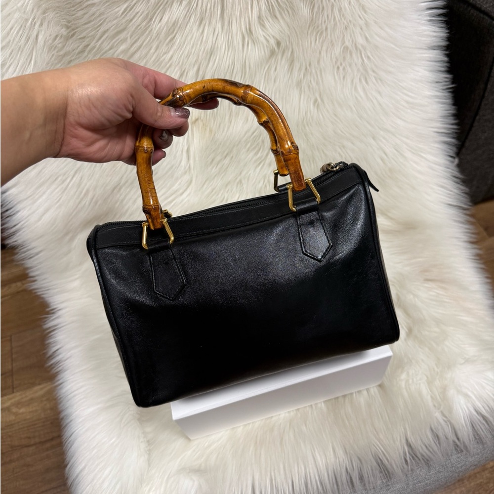 Authentic Gucci Bamboo Boston Mini 2 Way